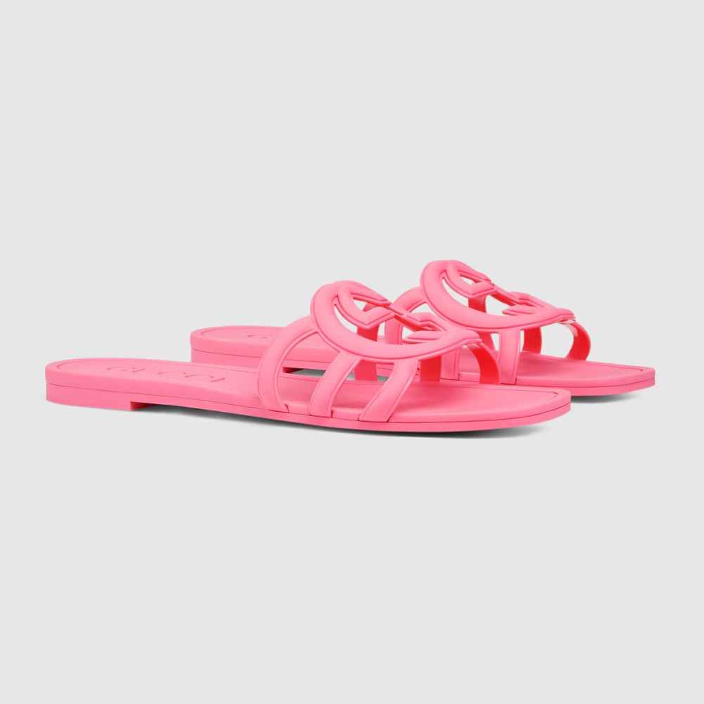 Gucci Pink Women's Interlocking G slide sandal-thumb-1