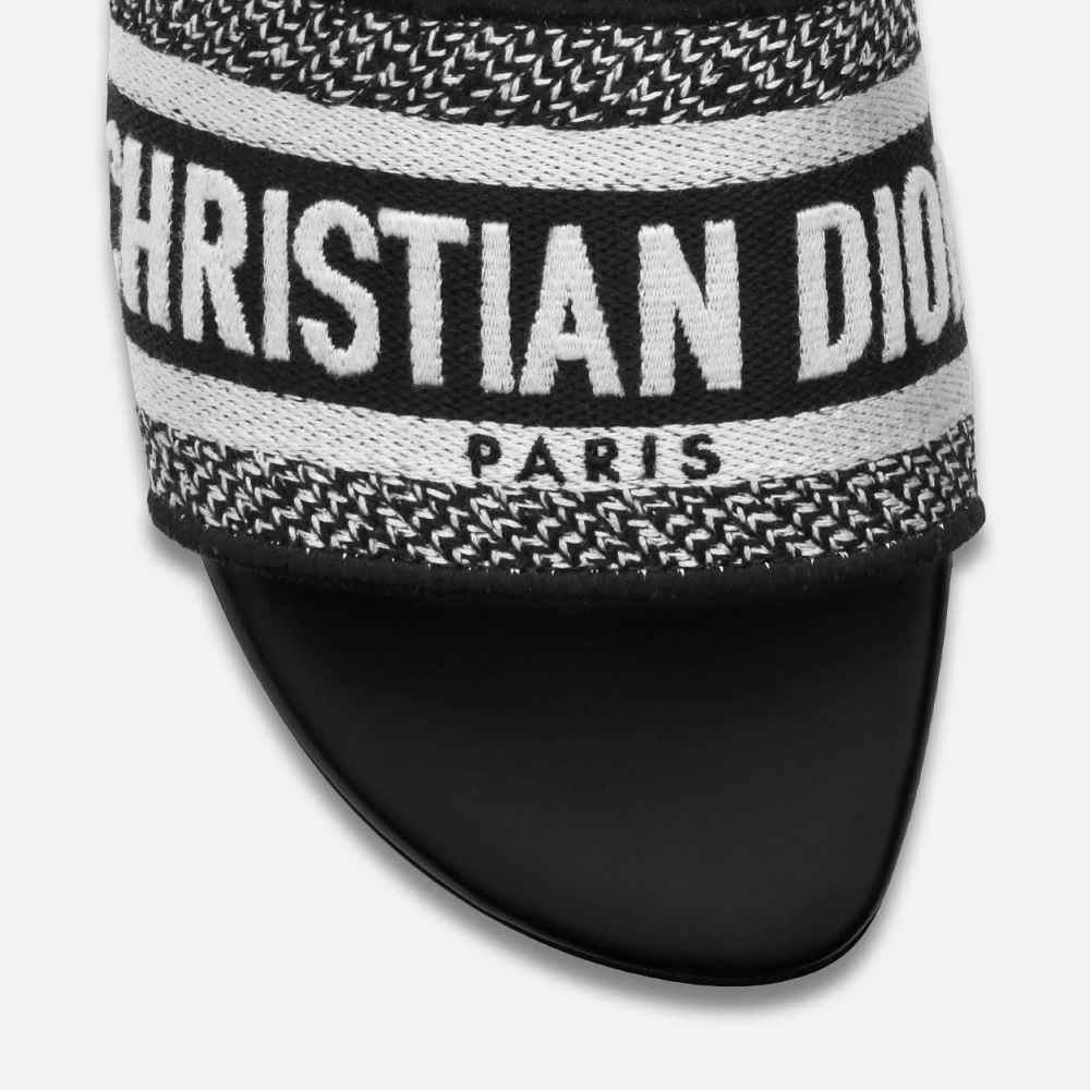 Dior Black Premium Quality Women's Flat Sandals-thumb-3