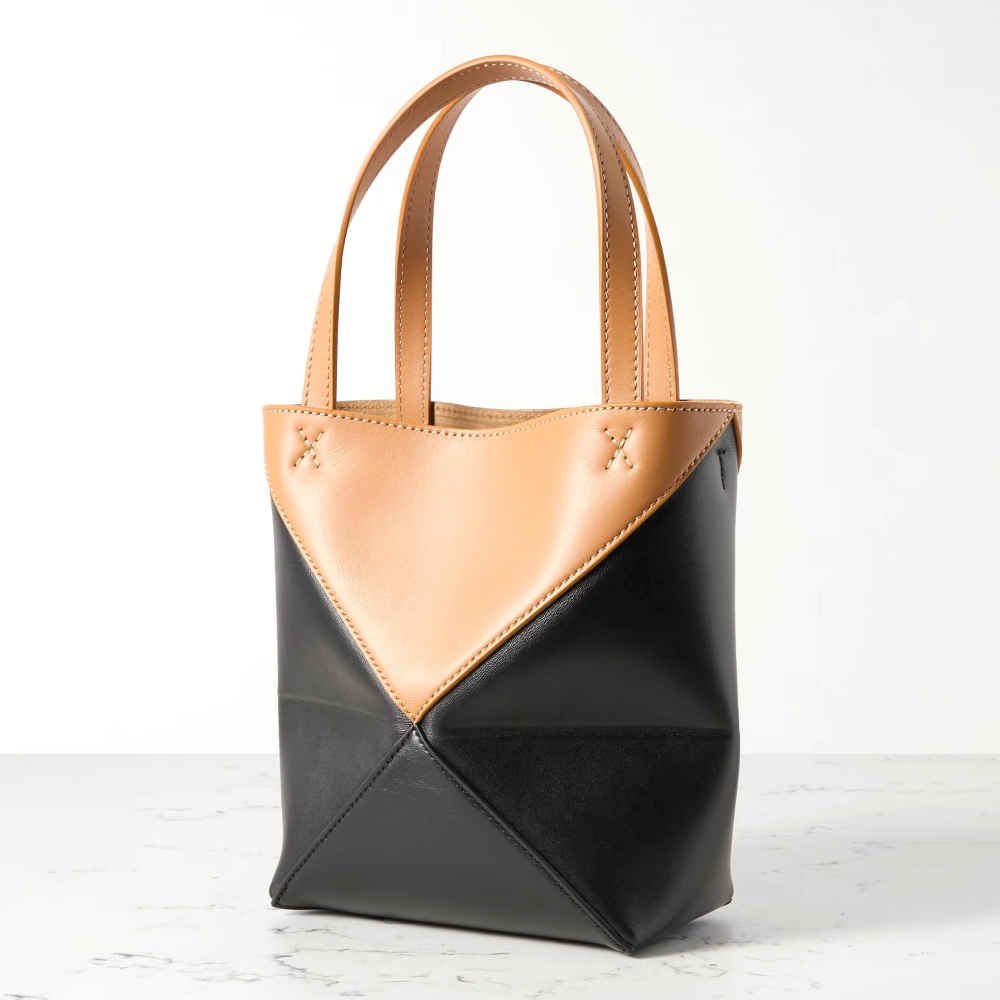 Loewe Puzzle Fold Black Bucket Bag-1