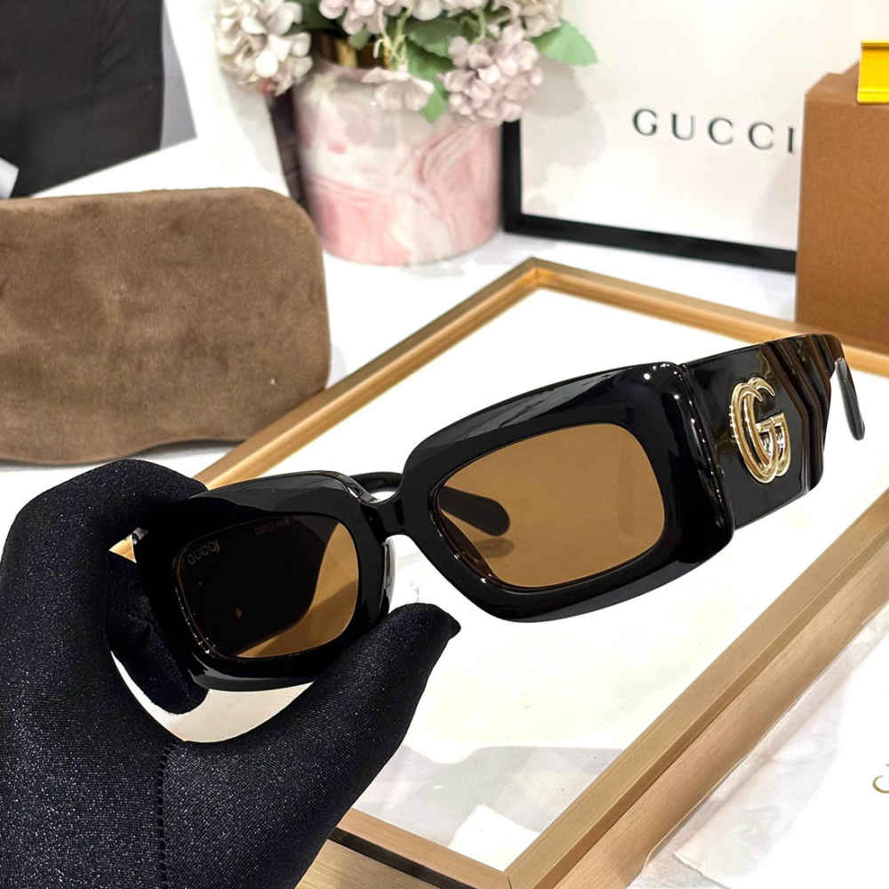 Gucci Black & Brown Premium Women's Sunglasses-1