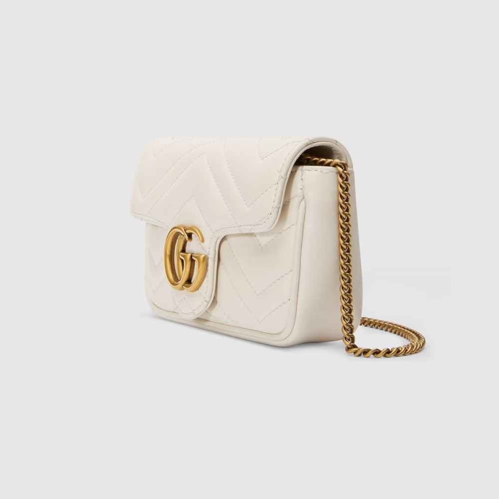 Gucci White Super Mini Marmont Bag-1