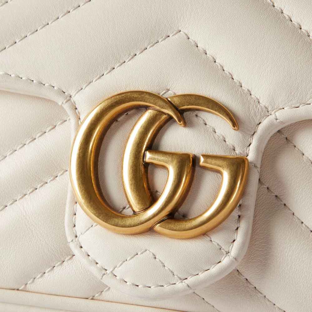 Gucci White Super Mini Marmont Bag-5