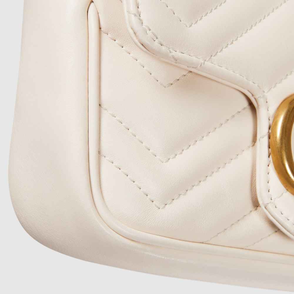 Gucci White Super Mini Marmont Bag-7