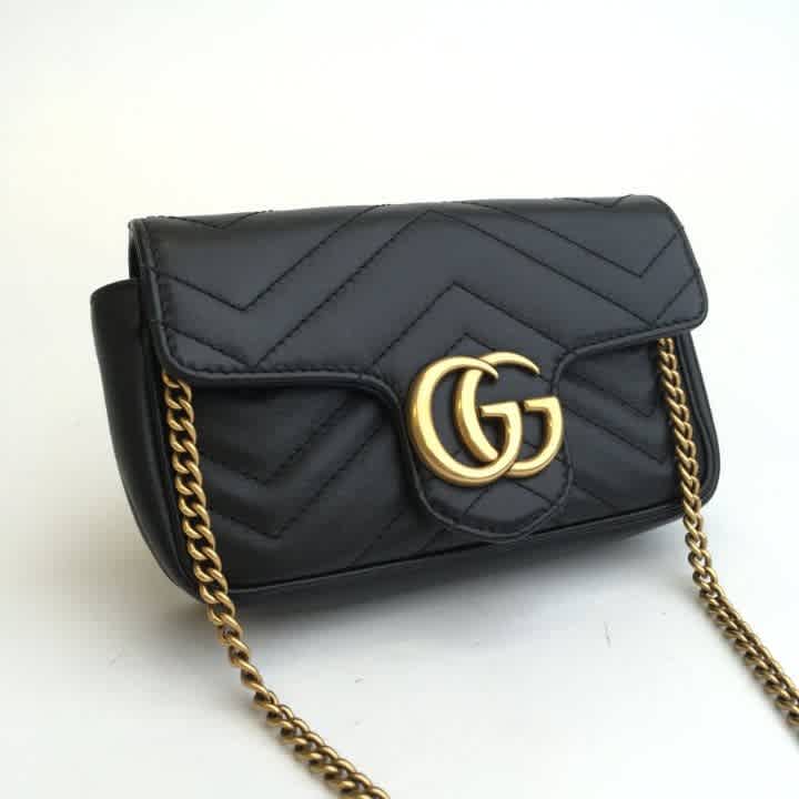 Gucci Black Super Mini Marmont Bag-2