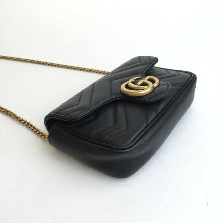 Gucci Black Super Mini Marmont Bag-5
