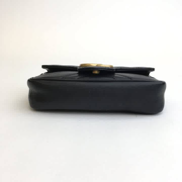 Gucci Black Super Mini Marmont Bag-7