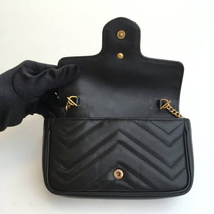 Gucci Black Super Mini Marmont Bag-8