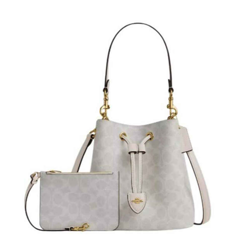 Coach Rowan Bucket White Tote Bag-2