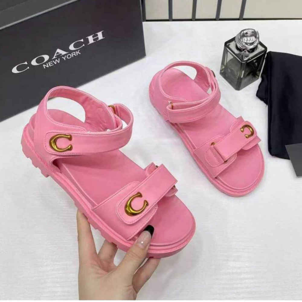 Coach Pink Brynn Women's Flat Sandal-thumb-2