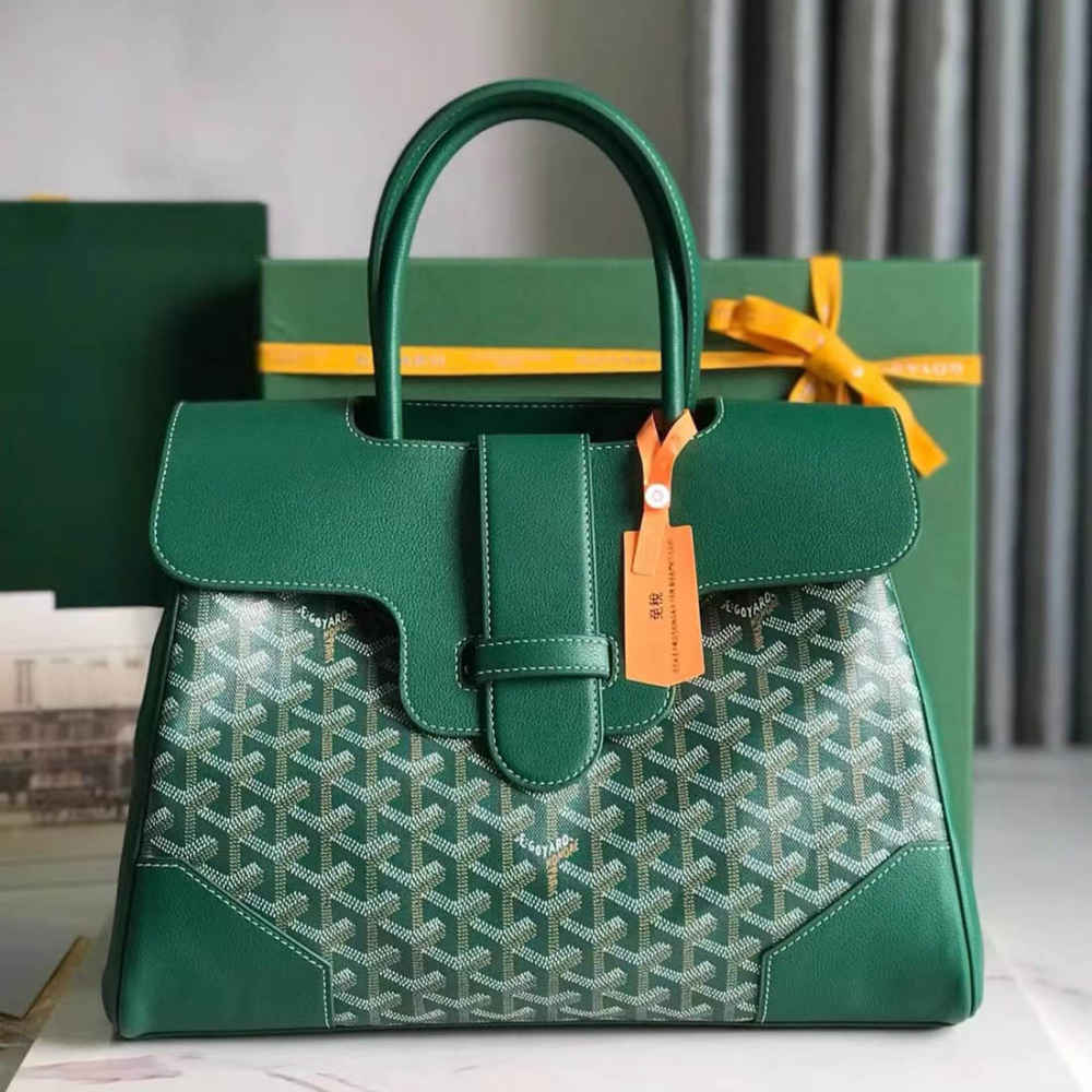 Goyard Saigon Green Handbag-8
