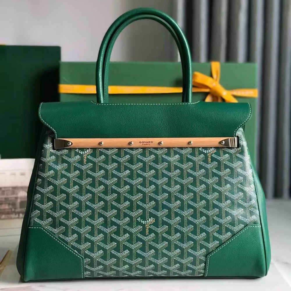 Goyard Saigon Green Handbag-1