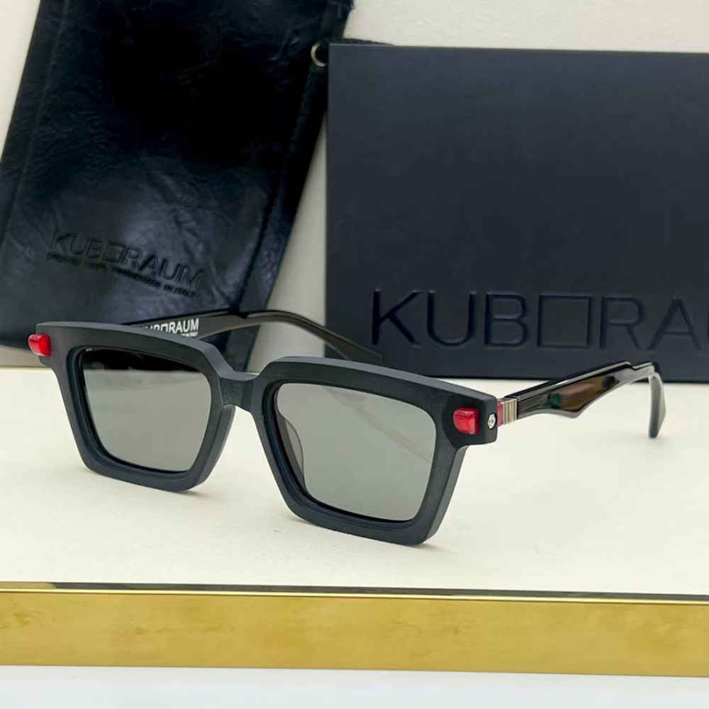 Kuboraum Black & Red Luxury Sunglasses-thumb-0