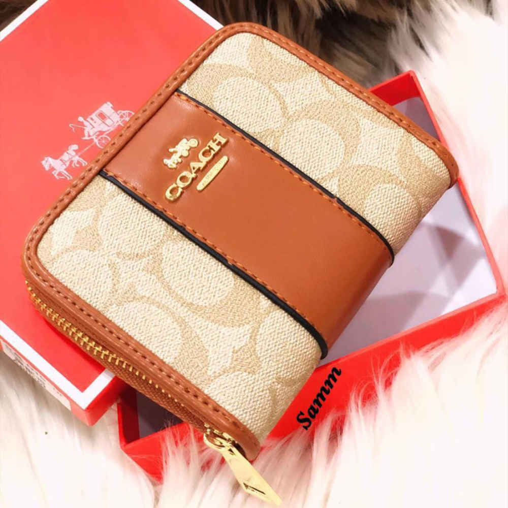 Coach Wristlet Brown Handbag-thumb-0