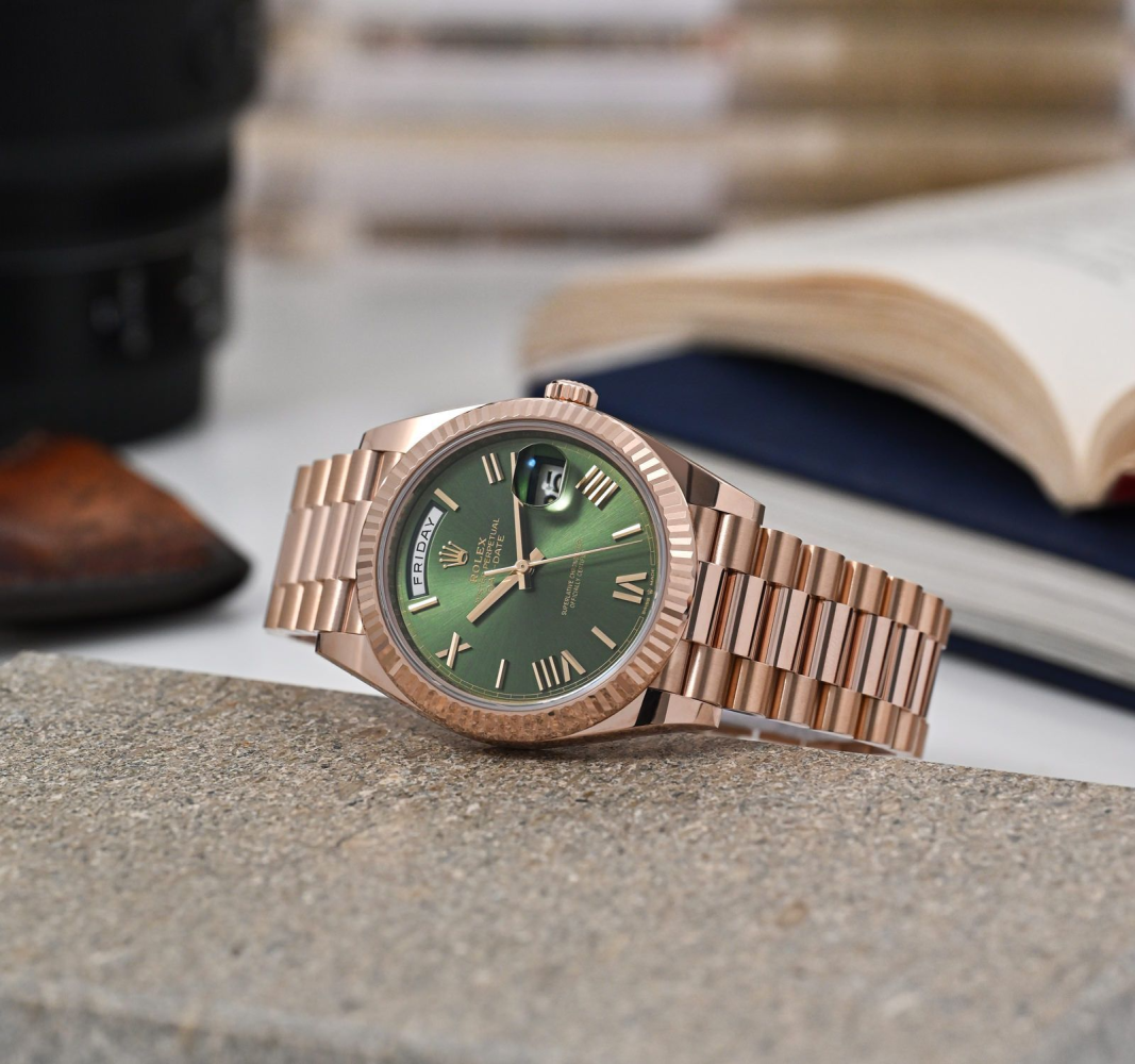 Rolex Day-Date 40 Oyster Green Dial Mens Watch 228235-10