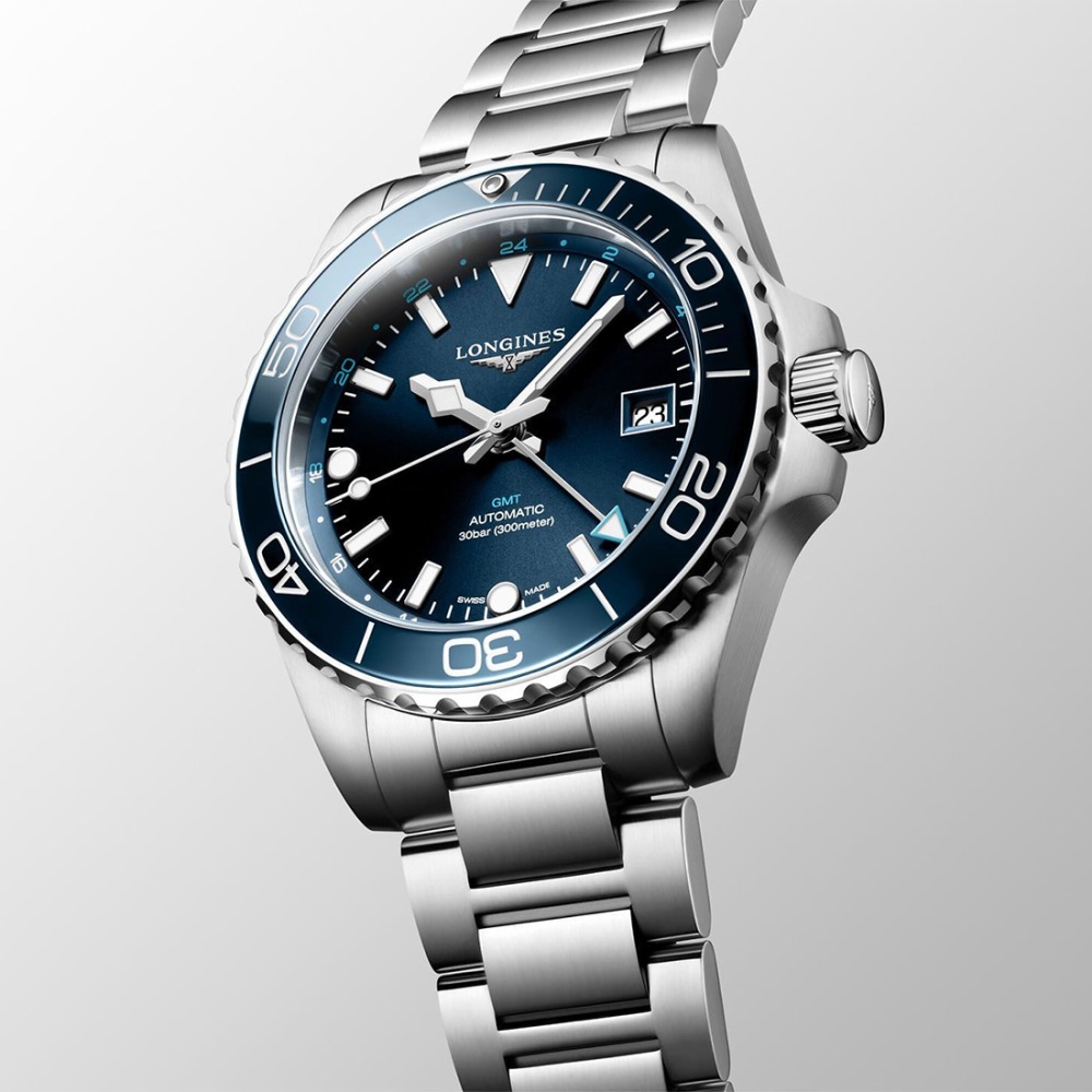 Longines HydroConquest GMT Automatic Blue Dial Watch L3.790.4.96.6-7