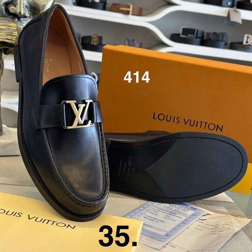 Louis Vuitton Black Premium Quality Loafer-thumb-0