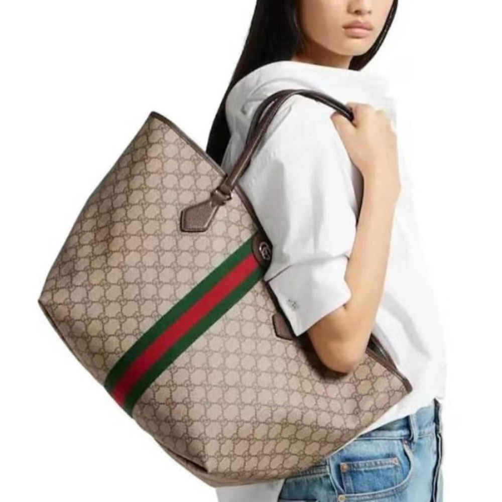 Gucci Ophidia Beige Tote Bag-1