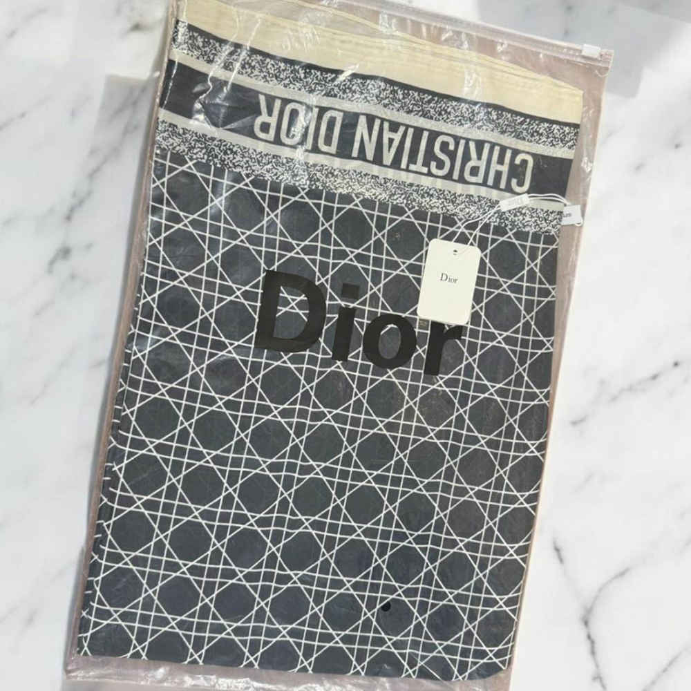 Christian Dior Premium Quality Black Silk Stole-thumb-2