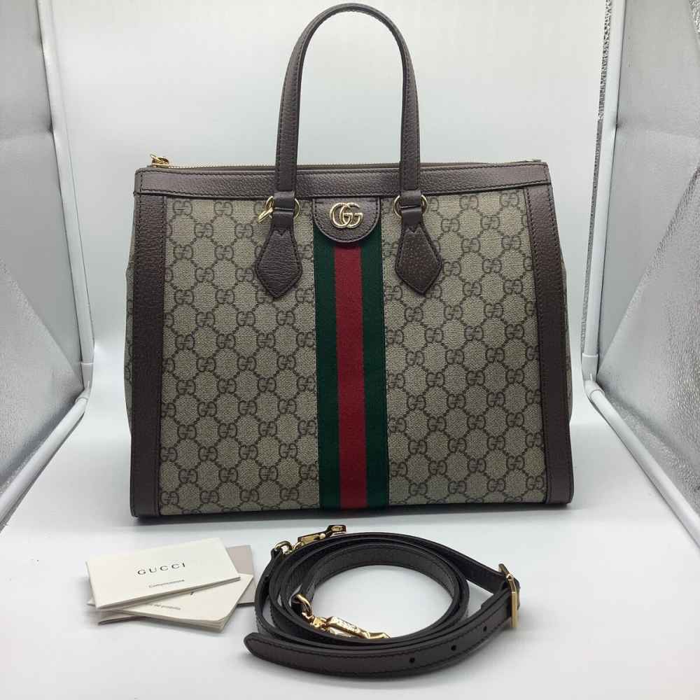 Gucci Ophidia Brown Large Tote Bag-7