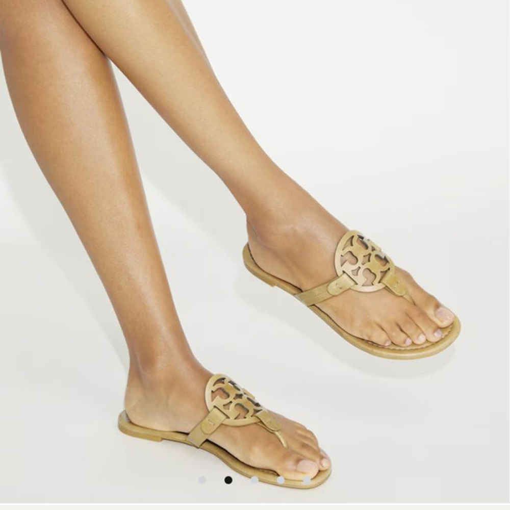 Tory Burch Miller Golden Flat Sandal-thumb-1