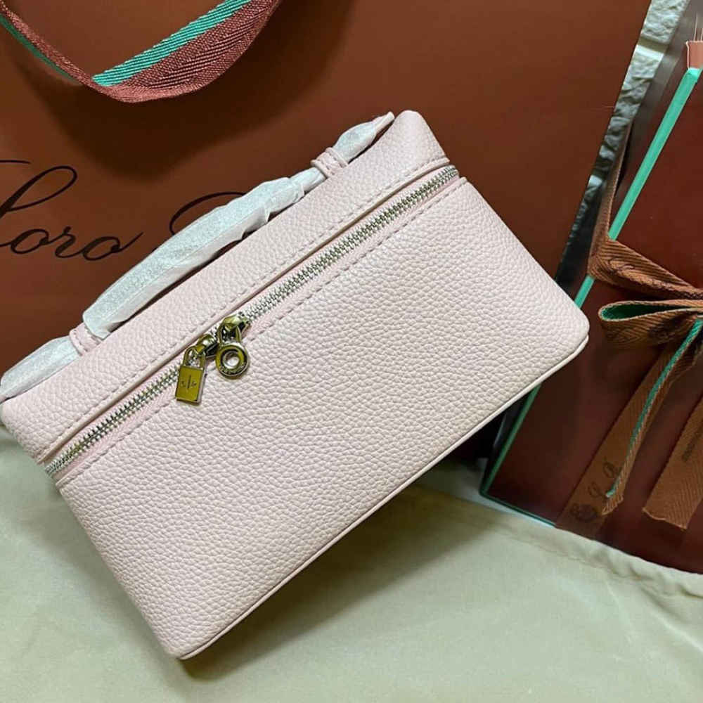 Loro Piana Solid Colours White Leather Crossbody Bag-thumb-0