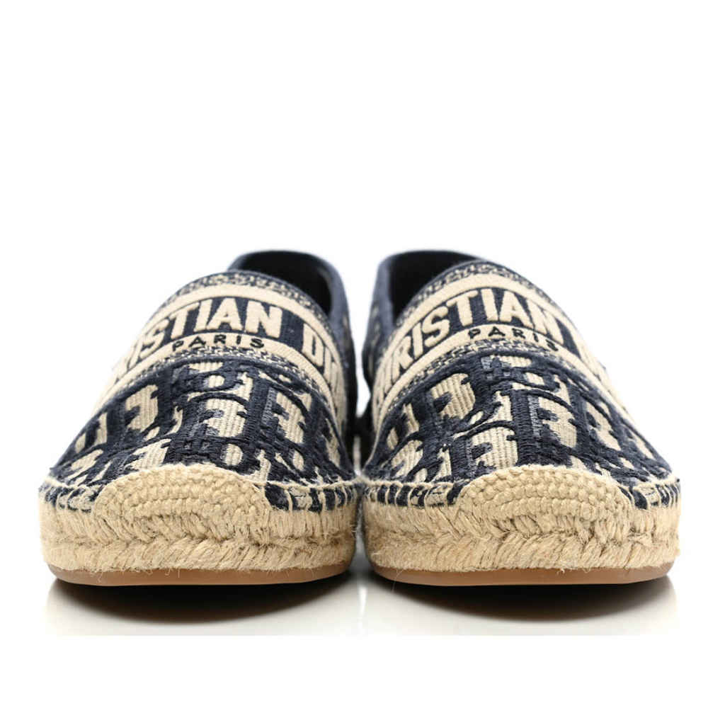 Christian Dior Black & Brown Granville Espadrille Shoe-thumb-2
