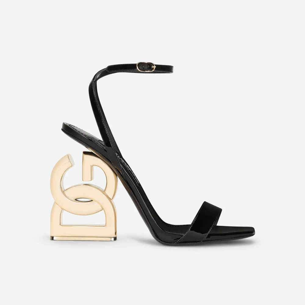 Dolce & Gabbana Pop Black Heel Sandals-thumb-1