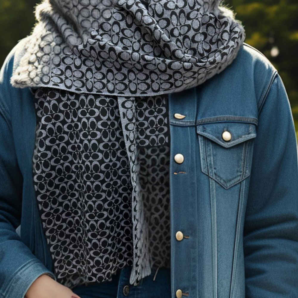 Coach Signature Blue Premium Quality Muffler-1