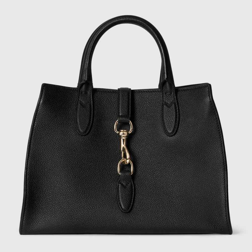 Gucci Hook Closure Black Tote Bag-8