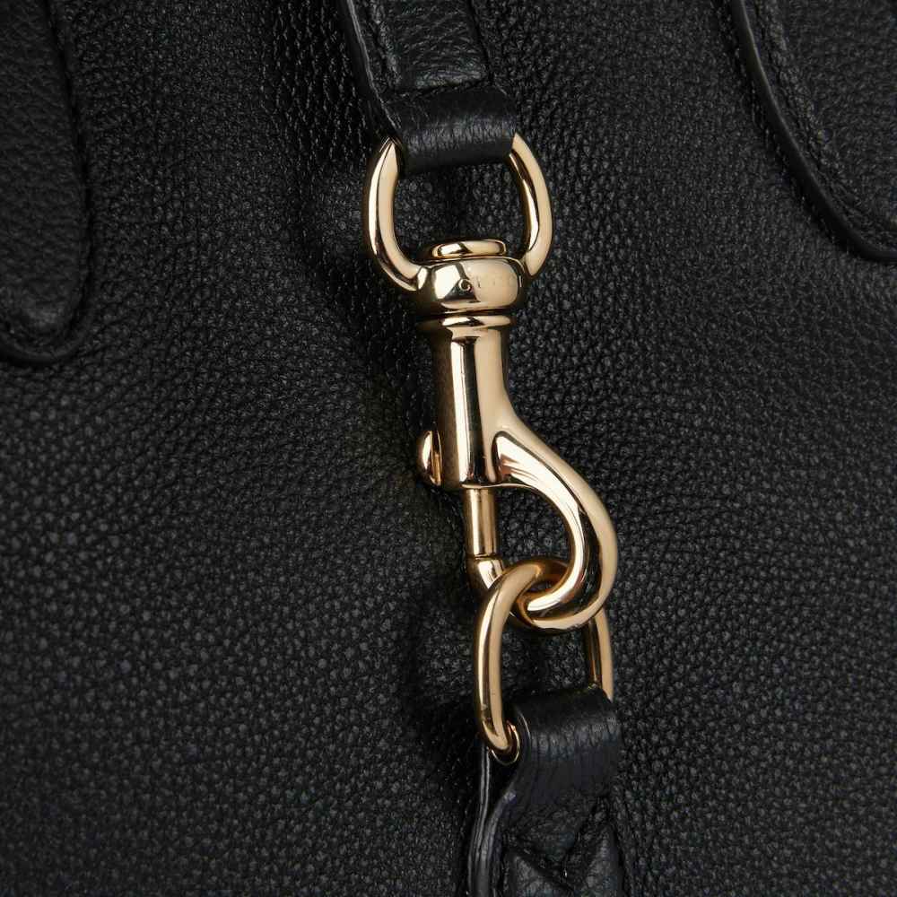 Gucci Hook Closure Black Tote Bag-7