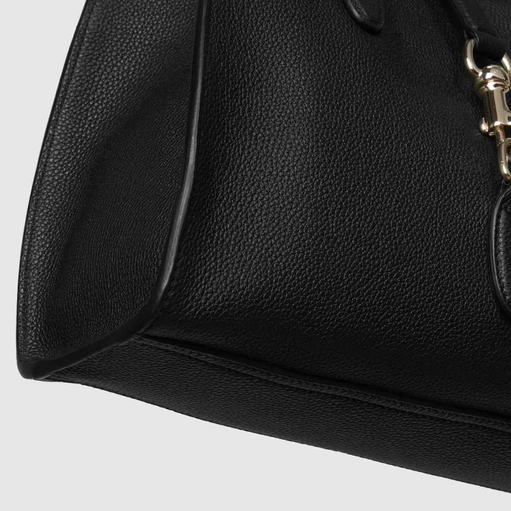 Gucci Hook Closure Black Tote Bag-6