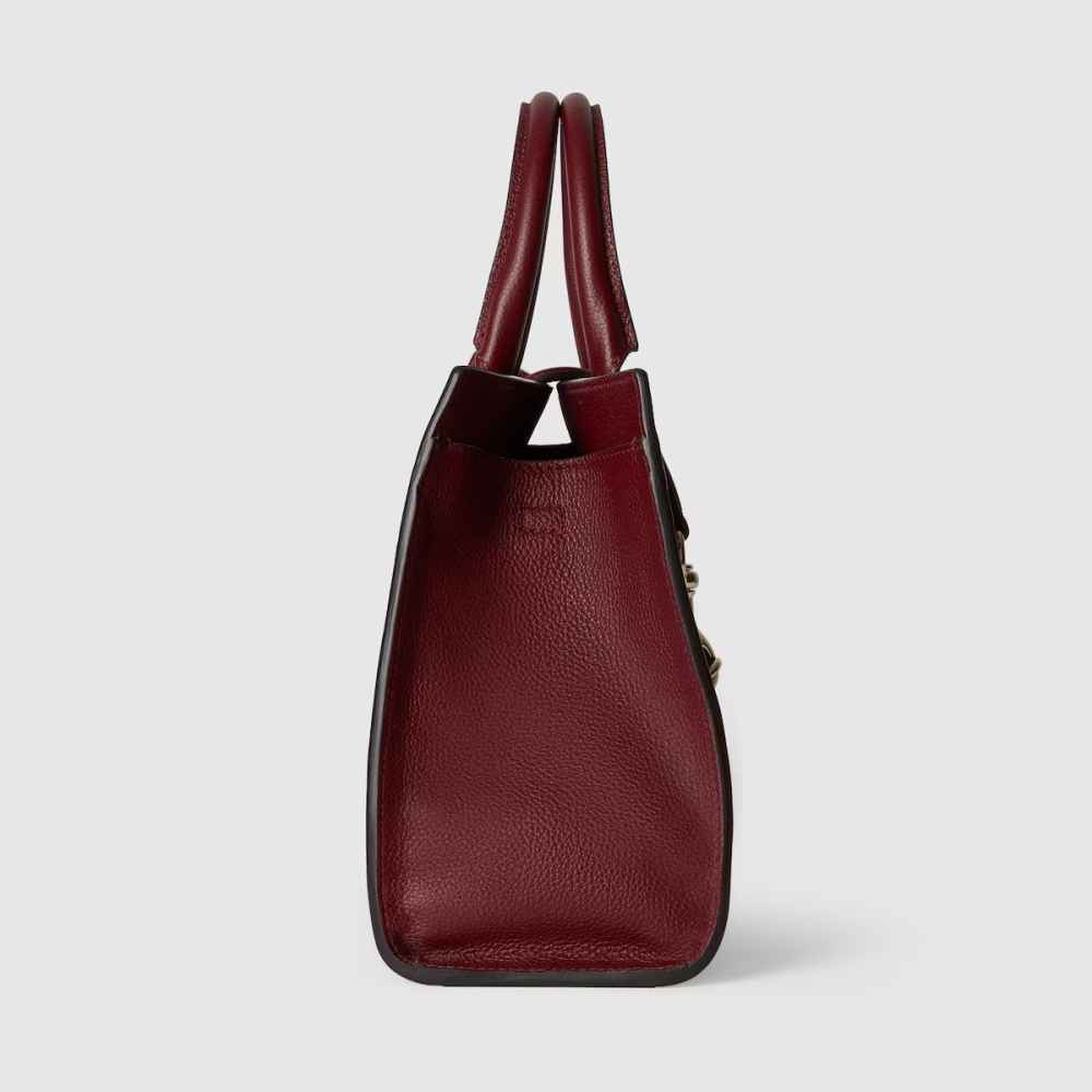 Gucci Hook Closure Wine Tote Bag-3