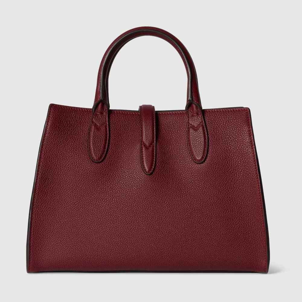 Gucci Hook Closure Wine Tote Bag-2