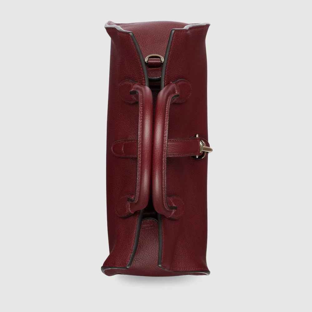 Gucci Hook Closure Wine Tote Bag-5