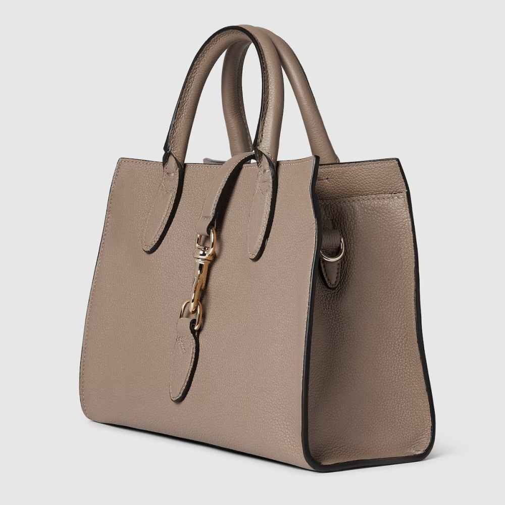 Gucci Hook Closure Beige Tote Bag-1