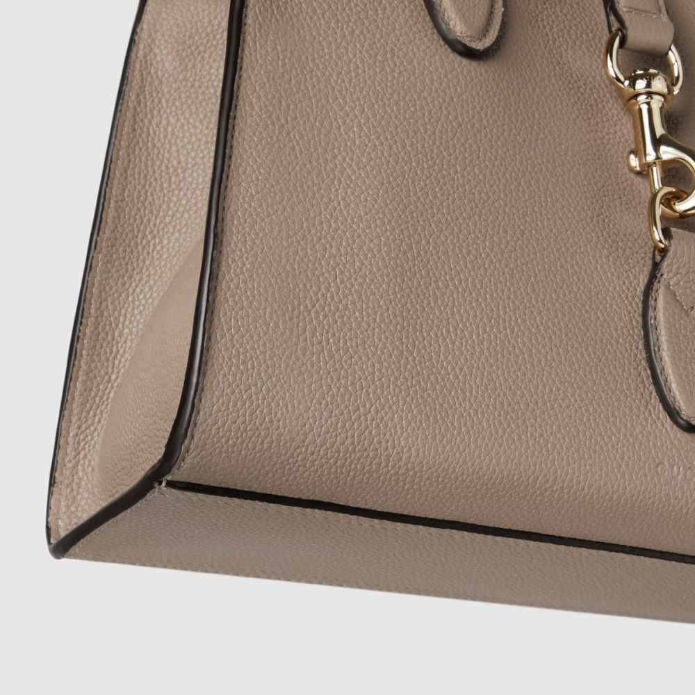 Gucci Hook Closure Beige Tote Bag-4