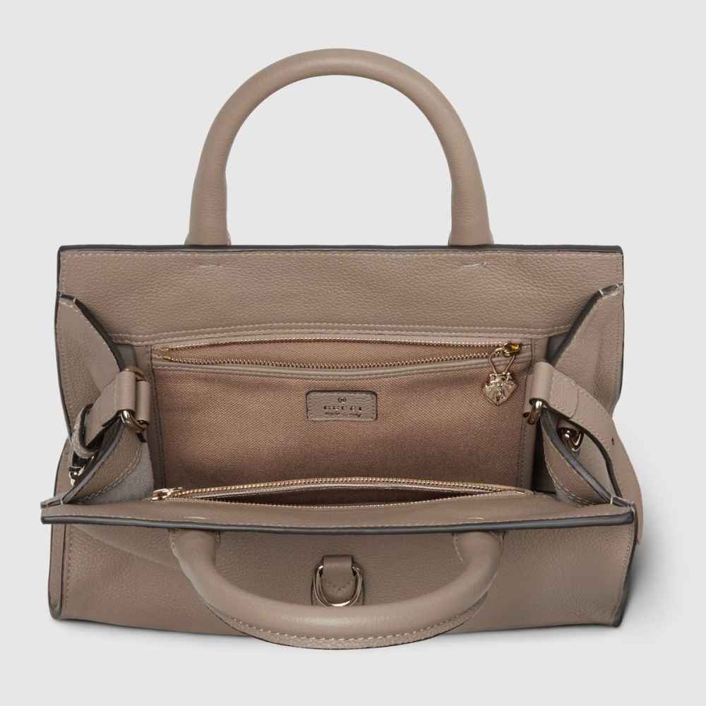 Gucci Hook Closure Beige Tote Bag-2