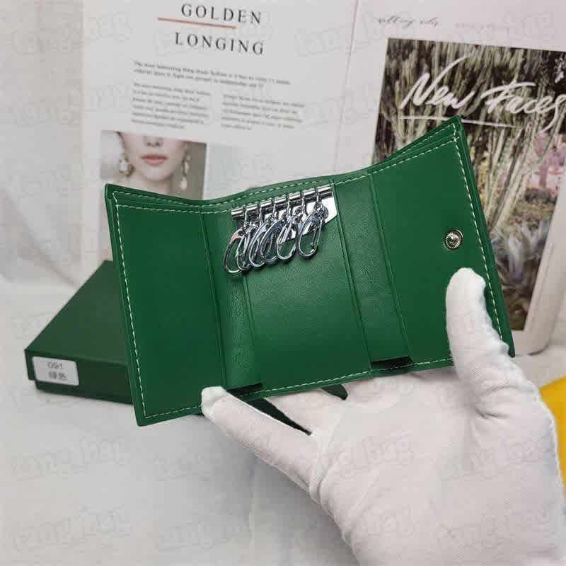 Goyard Green Premium Key Holder Wallet-4