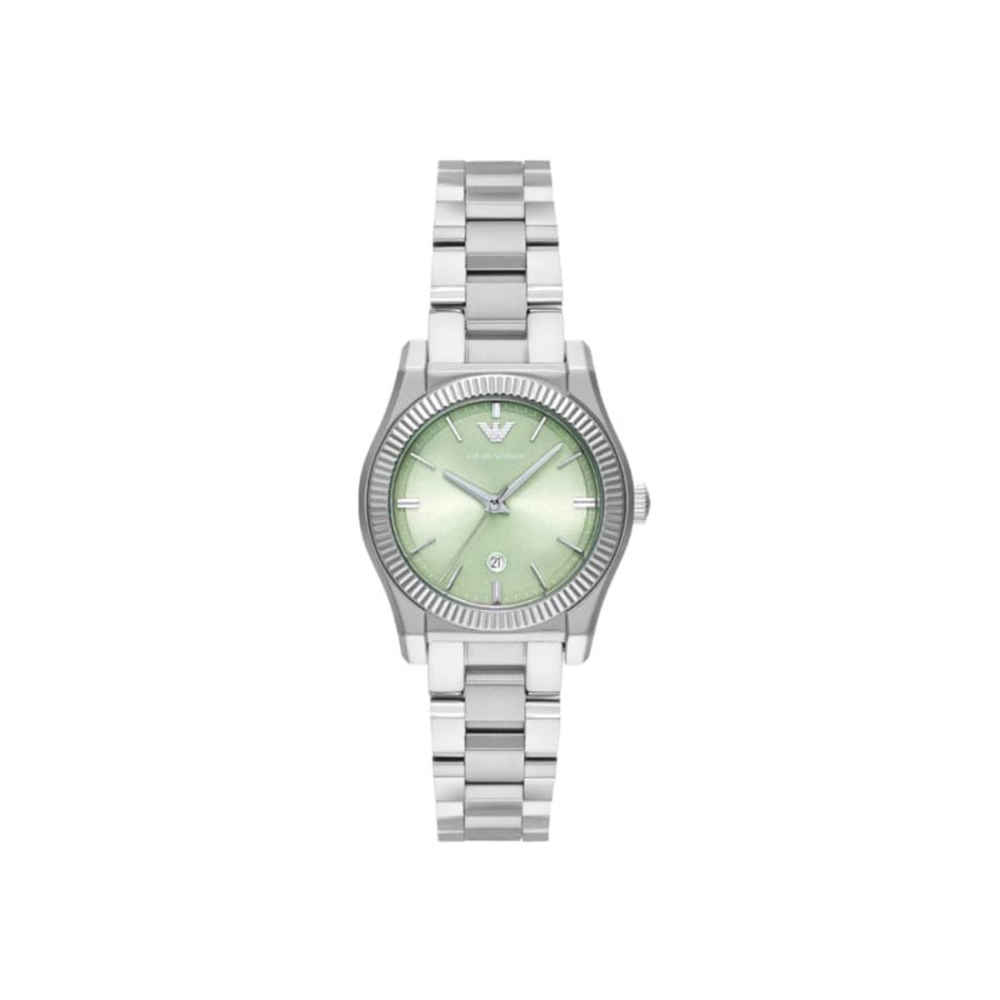 Women Quartz Green Dial Analog Stainless Steel Watch AR11656-thumb-0