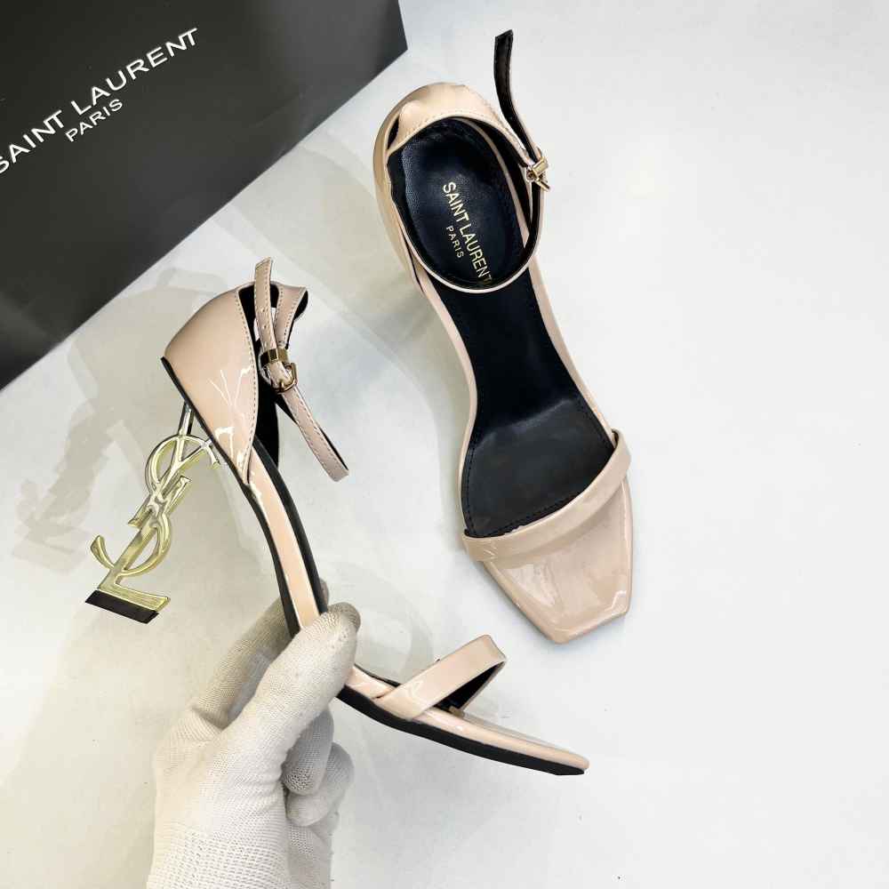Ysl Opyum Cream Heel Sandals-1