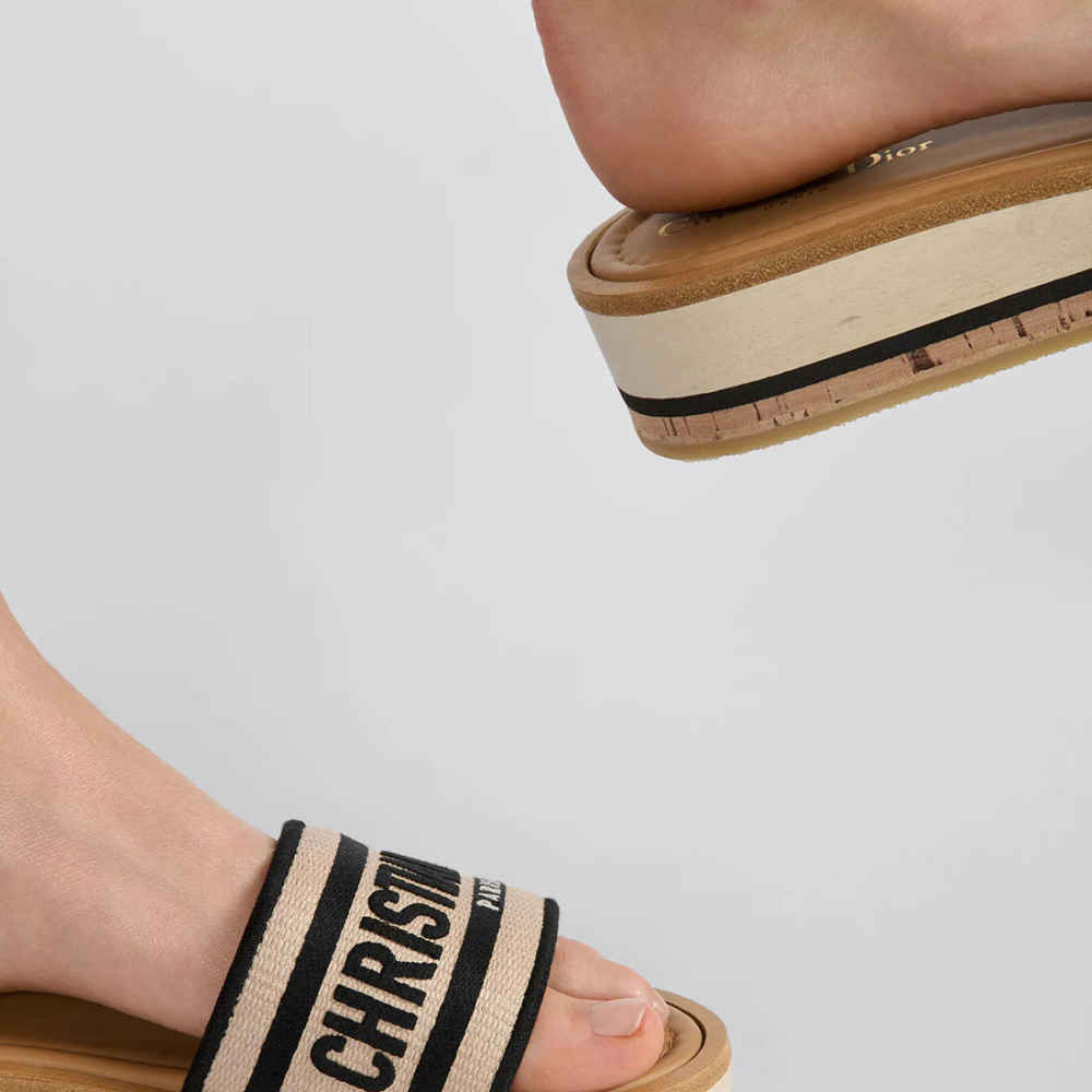 Christian Dior Dway Brown Platform Slide-thumb-4