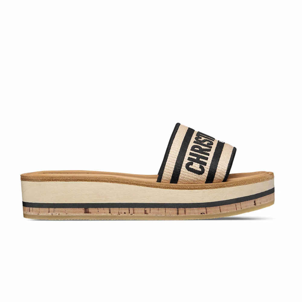 Christian Dior Dway Brown Platform Slide-thumb-0