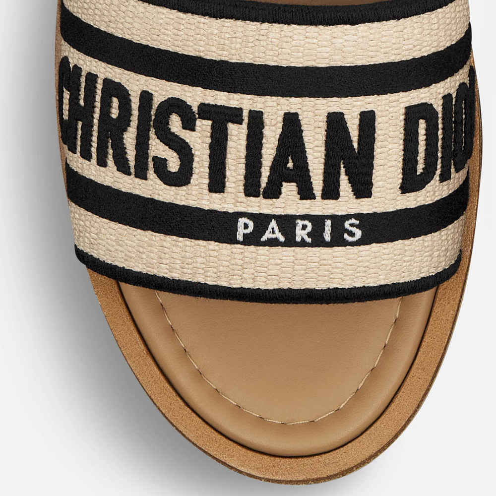 Christian Dior Dway Brown Platform Slide-thumb-3