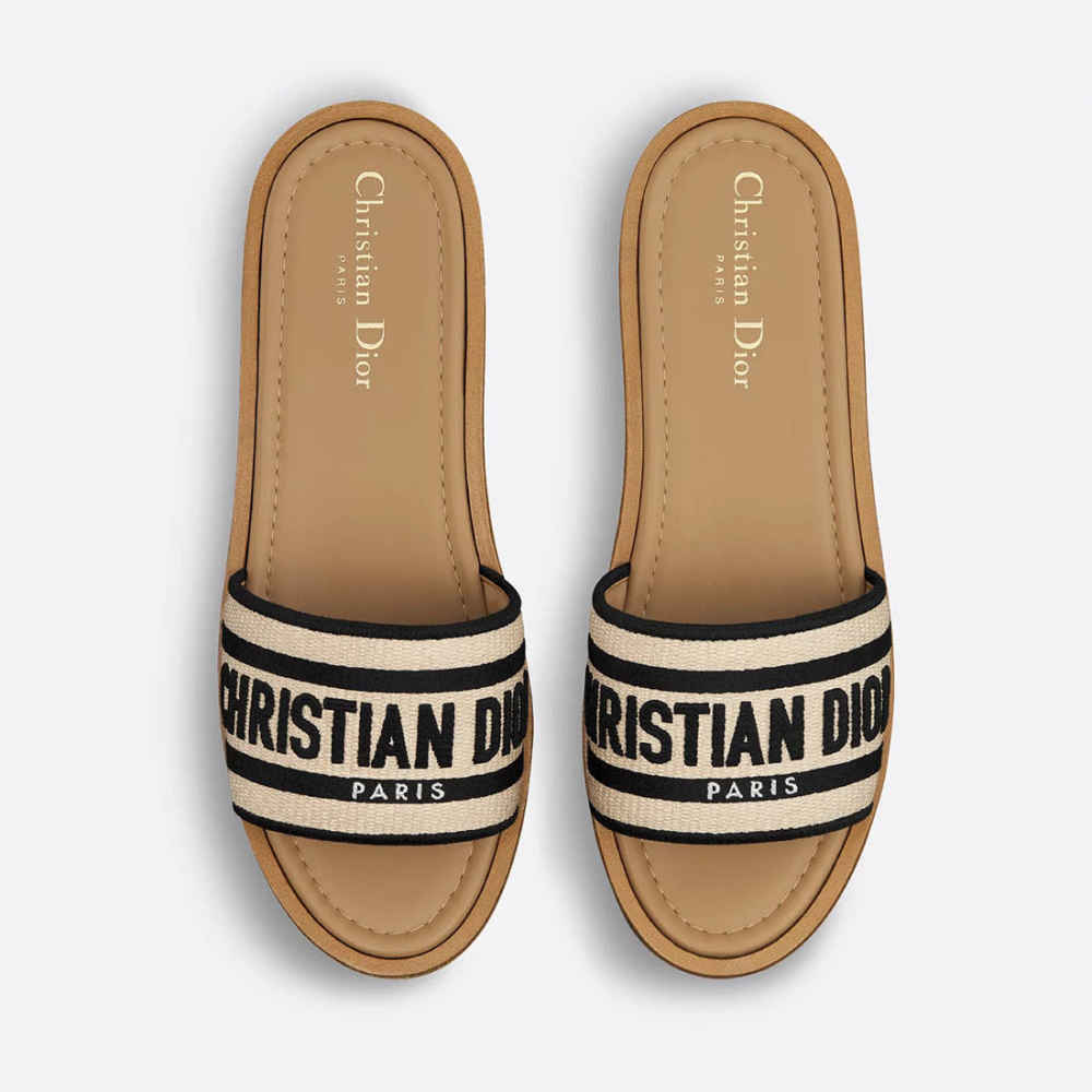 Christian Dior Dway Brown Platform Slide-thumb-2