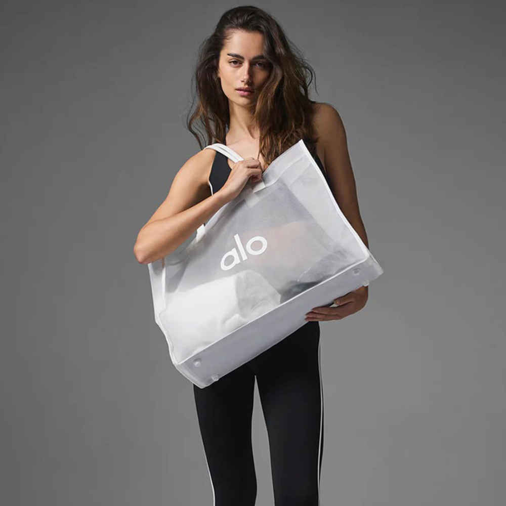 Alo Sheer White Tote Bag-4
