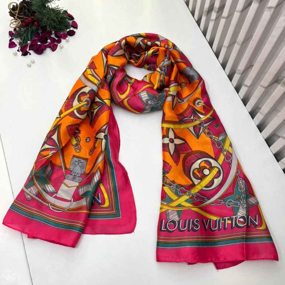Louis Vuitton Premium Quality Orange Silk Stole-thumb-0