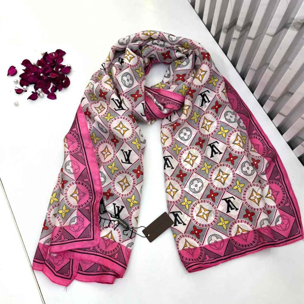 Louis Vuitton Premium Quality Pink Silk Stole-thumb-0
