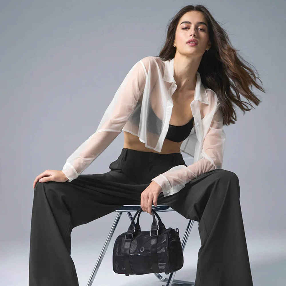 Alo Mini Sheer Black Mini sheer duffel bag-thumb-2