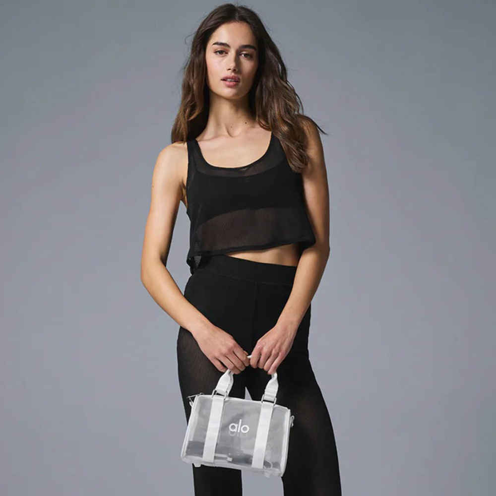 Alo Mini Sheer White Mini sheer duffel bag-2