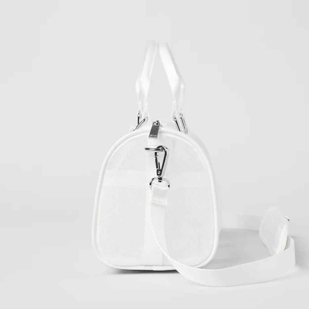 Alo Mini Sheer White Mini sheer duffel bag-1